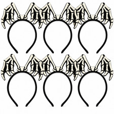 6 Pack Skeleton Hand Headbands Halloween Scary Costume Gothic Party Accessories