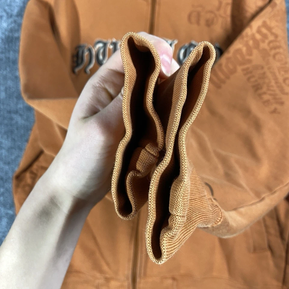 ВИНТАЖНЫЙ Y2K Hurley толстовка мужской размер средний оранжевый молнии AOP серфинга коньков - Изображение 4 из 4