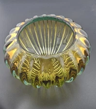 Stunning Murano Italy Glass Art Ashtray Dish 6" Glows 365nm