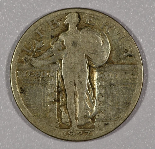 1927-D "Standing Liberty" Quarter Silver, Good