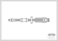 Bremsschlauch Corteco 19018154 FüR Peugeot Ducato J5 Fiat CitroËN 290P C25 290UK