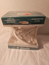 Lenape Porcelain Toothbrush Holder Wall Mount White Bathroom Classic NOS USA