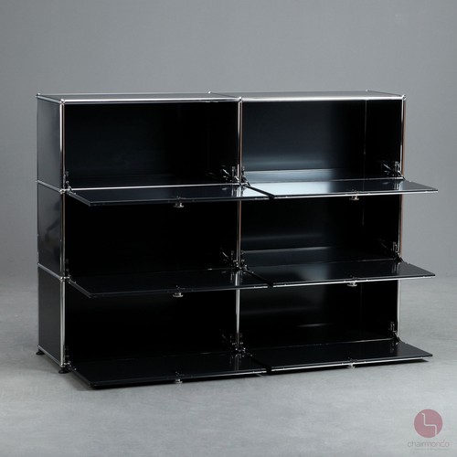 USM Haller Sideboard Kommode Regal Graphit Schwarz 6 Fächer + 6 Klapptüren TOP - Bild 2 von 12