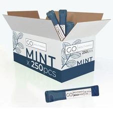Go Mouthwash MW250BOLD 0.37 oz. Mouthwash Packets - Bold Mint (250/Box) New