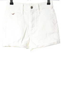 HOLLISTER Short taille haute Dames Pantalon court T EU 32 blanc - Photo 1/4