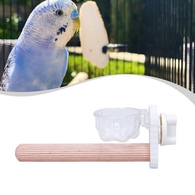 Vogelkäfig Sitzstange Ruhestation mit Futterbecher einfache Montage Käfig