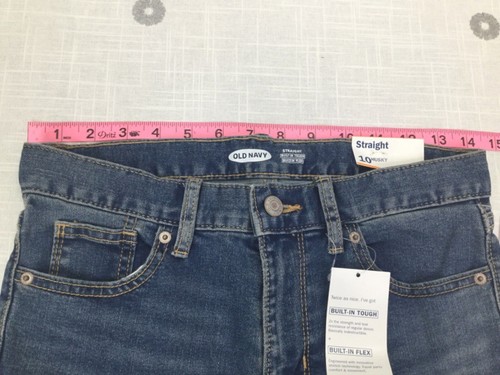 Old Navy Straight Flex Denim Jeans Boys / Girls Husky Med Wash Size 10H NWT - Picture 5 of 8