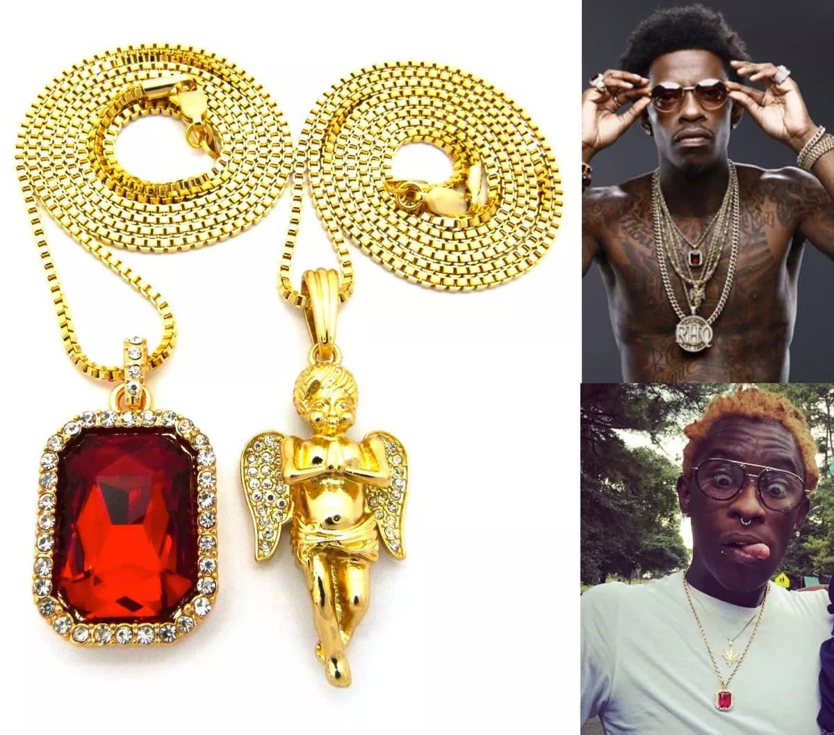 Real ruby pendant mens outlet