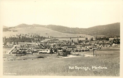 RPPC Postcard Hot Springs MT Flathead Indian Reservation Sanders Co Meiers Photo