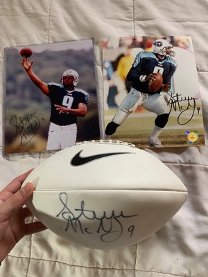 steve mcnair signed football