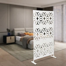 35.4*72" Steel Privacy Screen Balcony Screen Free Standing Decoration Screen