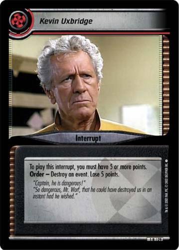 Star Trek 2E: Kevin Uxbridge [Lightly Played] Adversaries Anthology STCCG Deciph - Picture 1 of 1