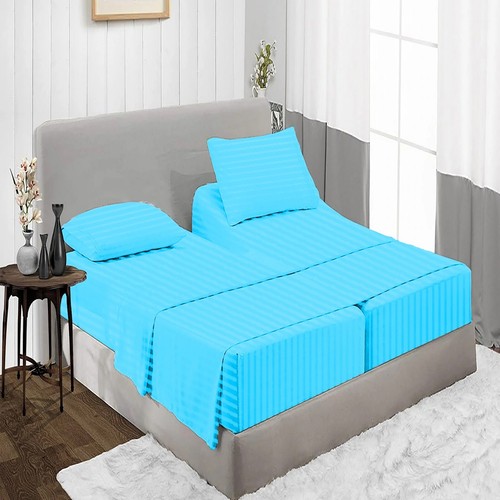 100% Egyptian Cotton 1000 Thread Count Luxury 5 PCs Adjustable Split Sheet Set - Picture 67 of 79