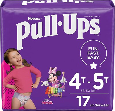 Disney Junior Minnie Huggies Pull-Ups Training Pants - Girls - 4T-5T- 17 count