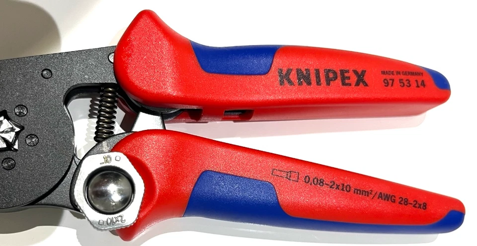 Knipex 975314 Aderendhülsenzange Crimpzange Aderendhülsen 0,08 bis 2x10mm² OVP - Bild 4 von 4