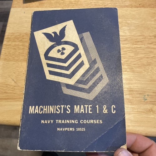 Machinist’s Mate 1 & C Navy Training Courses 1955 Paperback Book