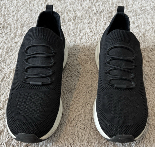 Skechers Shoes Women's 8.5 Bobs Sport Sparrow 2.0 Sneakers Black Stretch Low