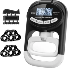 Hand Dynamometer Grip Strength Trainer - Tester Black