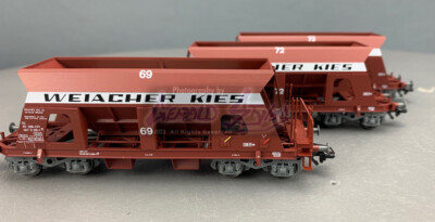HO Märklin 46331 ''Weiacher Kies'' / ''Weiacher Gravel'' Dump Car Set 3 cars HO2798