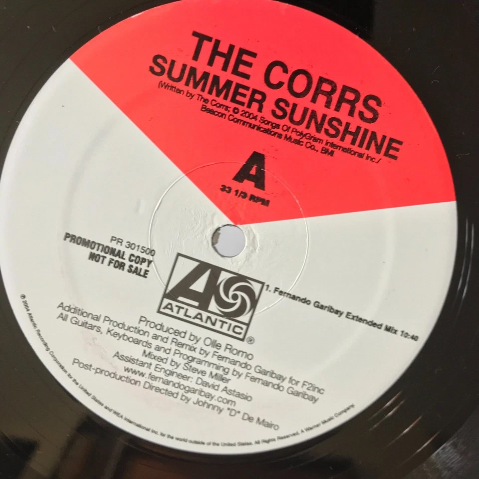 The Corrs – Summer Sunshine 2 x 12 US Vinyl PROMO 2004 *DL — 第 2/4 张图片