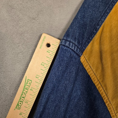Vintage Tommy Hilfiger Denim Corduroy L/S button down shirt mens Large 90s Y2K - Picture 9 of 11