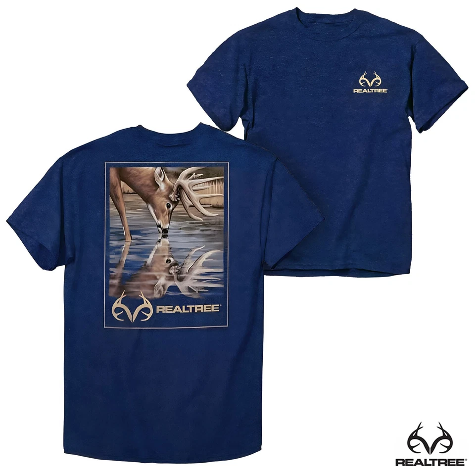 Camiseta Realtree Deer Reflection (L)- Azul marino Foto 3 de 3