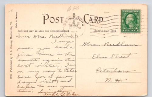 POSTCARD HOTEL RANDALL MORRISVILLE VERMONT - Picture 2 of 2