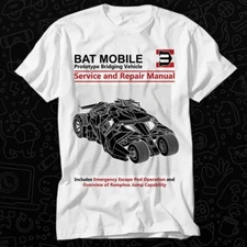 Bat Mobile Bridging Vehicle Service and Repair Manual T Shirt 485