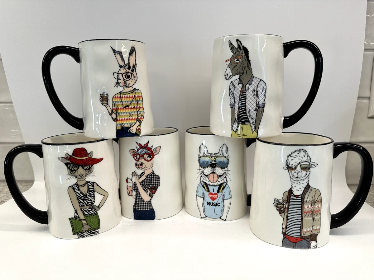 Signature Animal Mugs, Set of 6