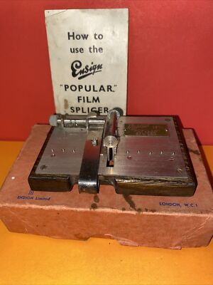 Vintage Ensign 8mm Film Splicer cine movie with box and