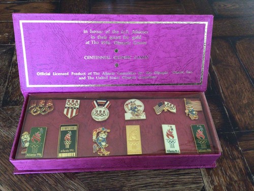 Vintage 1996 USA Atlanta Summer Olympics Commemorative Collector 12 PIN SET art - 第 1/7 張圖片