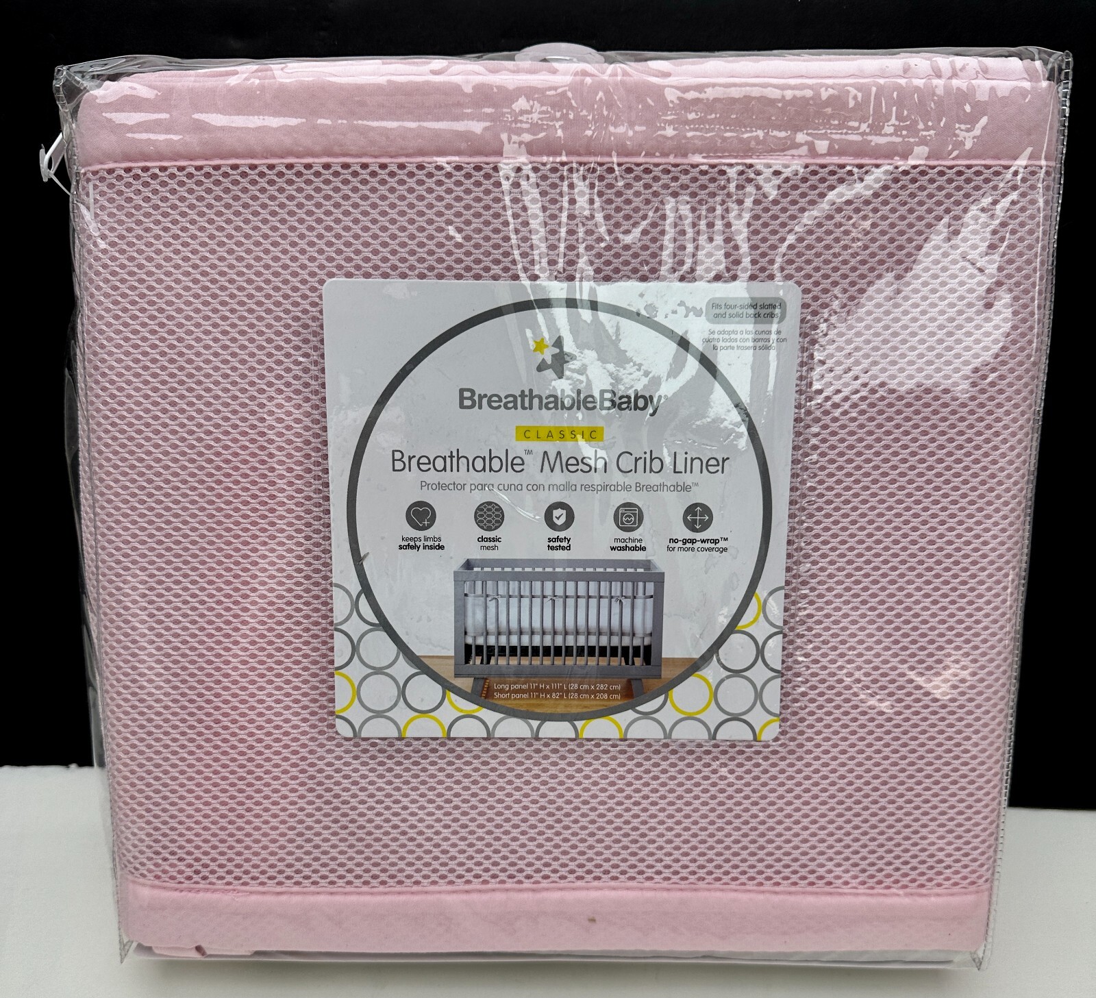 BreathableBaby Breathable Classic Mesh Crib Liner Pink For Baby Cribs eBay