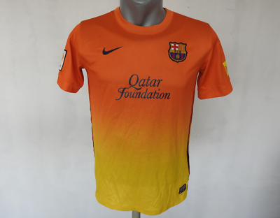 FC Barcelona 2012 Away Jersey #9 Alexis Nike Orange Shirt Size