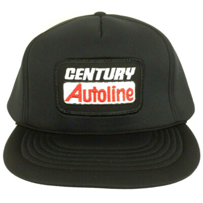 #ad #ad Vtg Century Autoline Patch Hat Script Spell Out Logo Foam Snap Back Trucker Cap $32.25