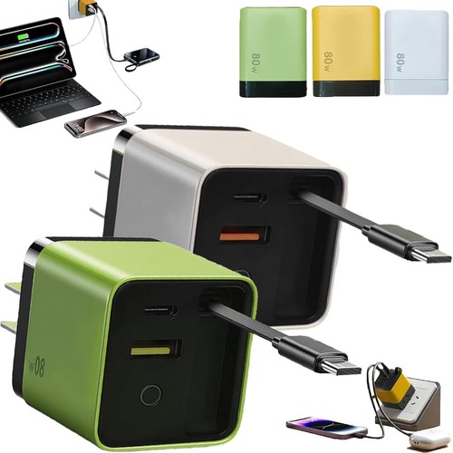 3 in 1 GaN Charger,80w Max Fast Charger Module with Type C Cable and 2 USB Ports - 第 11/13 張圖片