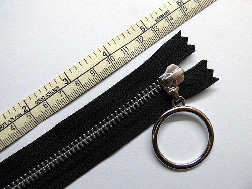 Reißverschluss, Reißverschluss, Hängeringabzieher, geschlossenes Ende, Metall, YKK, schwarz - Bild 5 von 16