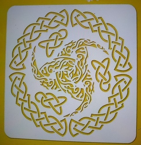 LARGE HORNS OF ODIN VIKING Reusable Stencil Airbrush Painting Etc New 30x30cm