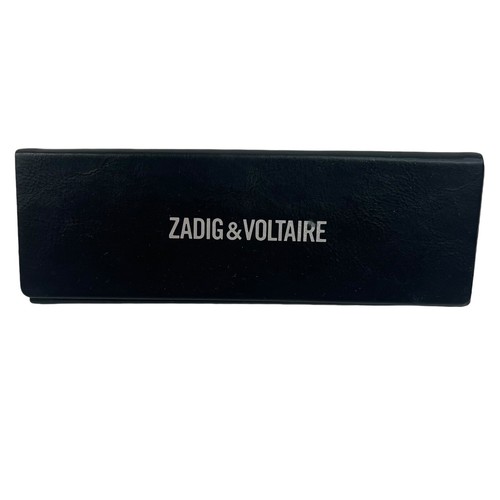 Zadig Voltaire Dreieck Brille Sonnenbrillenetui Schwarz Leder Klappetui