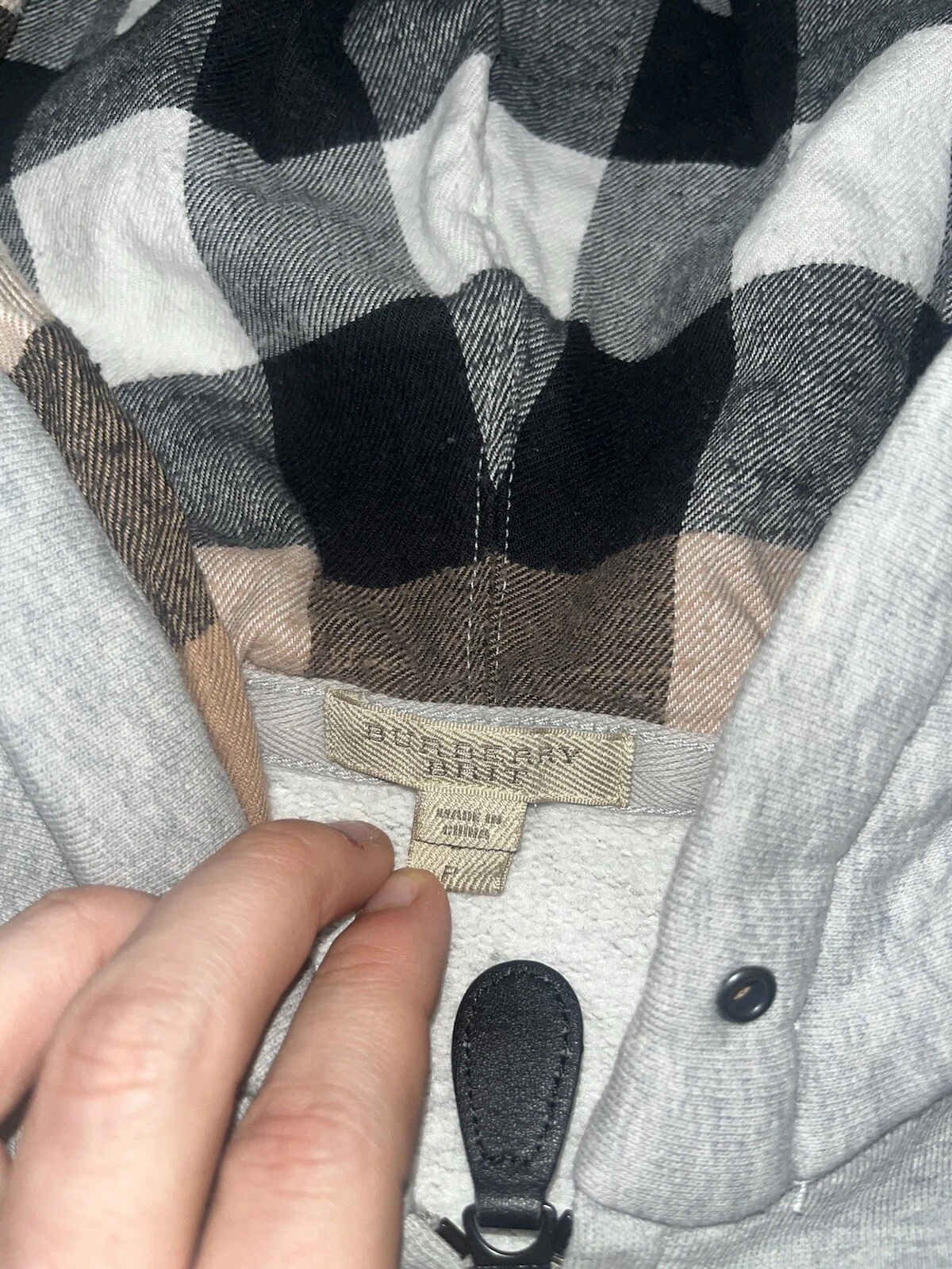 Burberry Nova Felpa con Cappuccio e Zip Check Uomo S