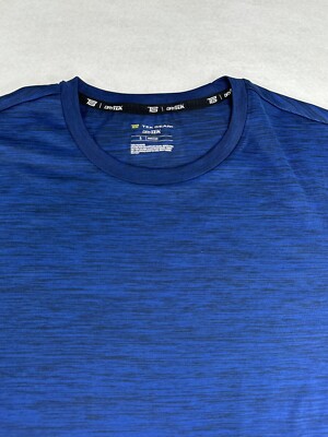 [teket] / ☆ 25SS Drying Stripe Tee / Blue Tek Gear Dry Tek Men's T-shirt Blue Striped SS Round Neck