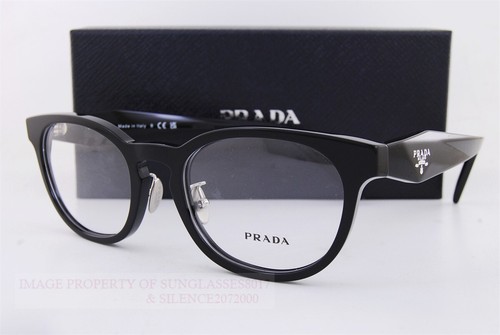 Brandneu PRADA Brillenfassung B06VD 16K schwarz 50 mm für Herren Damen