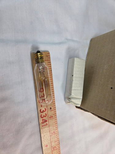 25 watt candelabra base tube bulb 130V T6-18 bulbs, tested - Picture 4 of 4