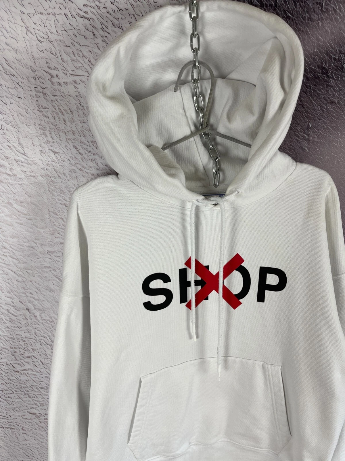 Felpa con cappuccio Off White Artwork c o AMO Samir Bantal logo grande