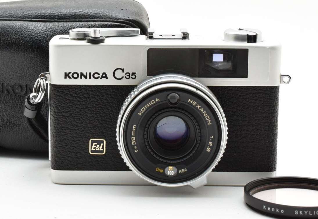Konica コニカ C35 E＆L EL Hexanon 38mm F2.8 Free shipping!! [Top MINT] Konica C35 E&L EL Hexanon 38mm f2