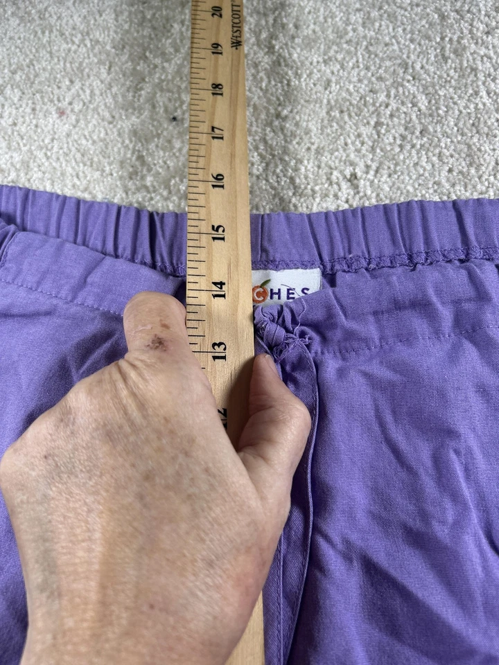 Персики униформа брюки женщин большой фиолетовый скраб шнурок уход медицинский - Изображение 3 из 4