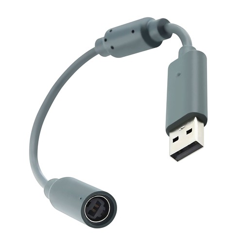 USB Breakaway Dongle Cable Cord Adapter For Xbox 360 PC Wired Controller, 9" - Picture 3 of 4