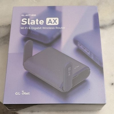 GL.iNet Slate AX GL-AXT1800 Wi-Fi 6 Gigabit Router, 3 LAN Ports, Gray