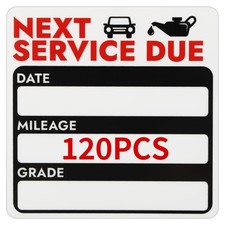120 Pcs Oil Change Stickers for Windshield - Durable, Residue-Free Decals