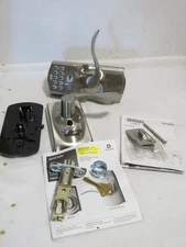 SCHLAGE FE595 V CAM 619 ACC Camelot Keypad Entry & FlexLock Lever Satin Nickel