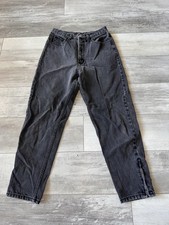 Vintage 90s Guess Georges Marciano Black High Rise Zipper Ankle Jeans 28 USA